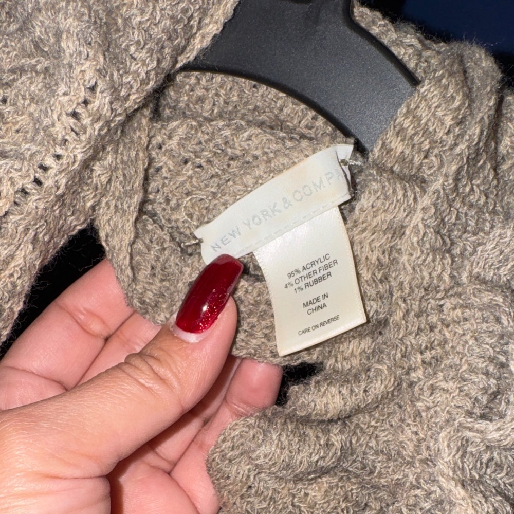New York & Company- Tan Knit Infinity Scarf - Picture 5 of 7